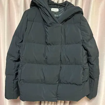 PLST 다크 네이비 후드 부착 다운 자켓