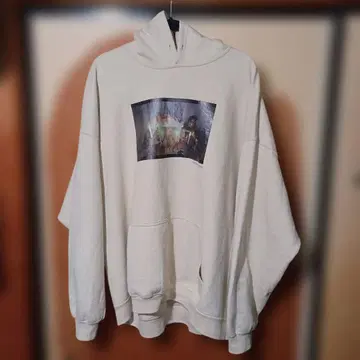 유니크 그래픽 오버 사이즈 후드티