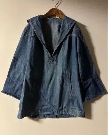 프랑스제 빈티지 데님 세일러 풀오버