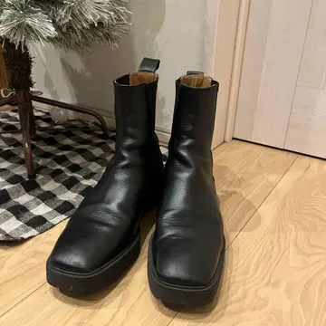 ZARA 블랙 사이드 고어 부츠 40