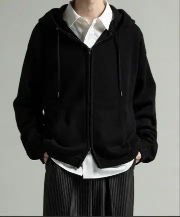 Casper John 니트 후드티 블랙 S 사이즈