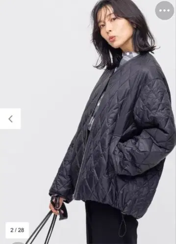 23구 충전솜 리버서블 숏 아우터 퀼팅