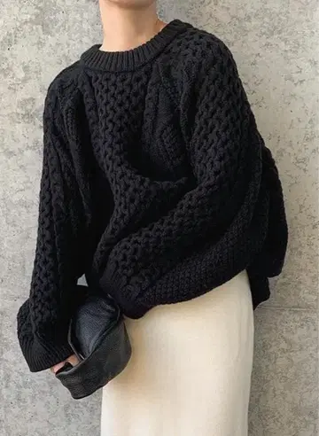 select MOCA by son 오버사이즈 허니콤 니트