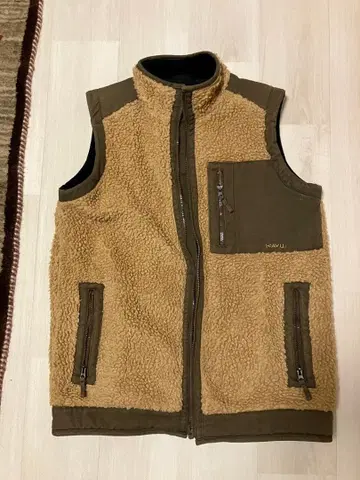 KAVU 플리스 베스트 M 베이지/올리브