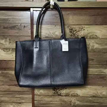 SHIPS 미사용 새상품 가죽 토트 소가죽 블랙