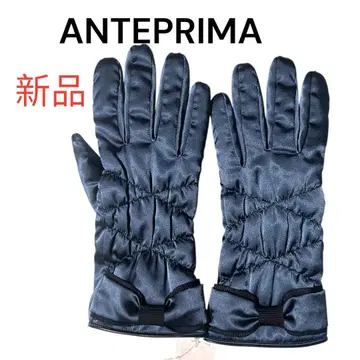 새상품 ANTEPRIMA 새틴 네이비 리본 장갑 속기모