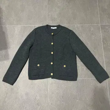 ZARA 그레이 니트 가디건 긴팔