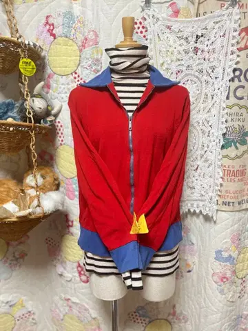 vintage 지퍼 맨투맨 바이컬러 빈티지 후드티