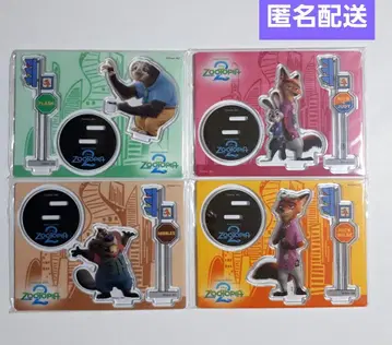 해피 복권 주토피아 아크릴 스탠드 4개 세트