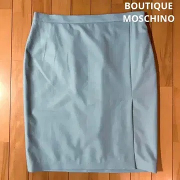 MOSCHINO 라이트 블루 타이트 스커트 안감 부착