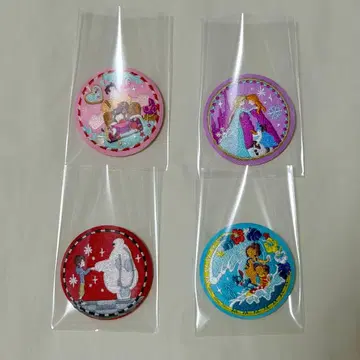 디즈니 자수 캔뱃지 4개 세트