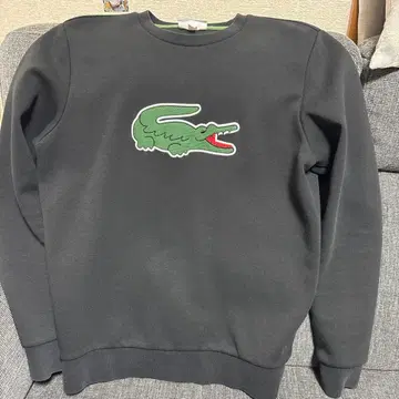 LACOSTE 블랙 맨투맨 US S