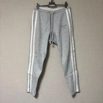 LYFT 그레이 스트라이프 조거 팬츠 M
