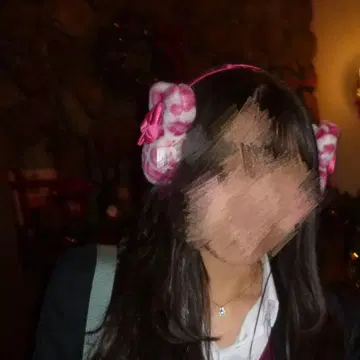 디즈니 레오파드 무늬 귀도리