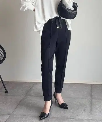 라이트 종이상자 리본 조거 팬츠