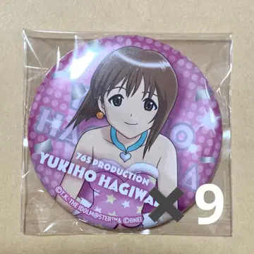 아이돌 마스터 SP 하기와라 유키호 캔뱃지 9개 세트