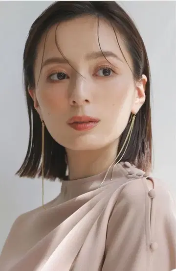 Anuans 골드 롱 체인 귀걸이