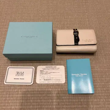 사만다 타바사 3단 폴더형 지갑 베이지/블랙