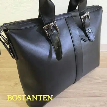BOSTANTEN DESIGNED IN ITALY 가죽 비즈니스 백 블랙