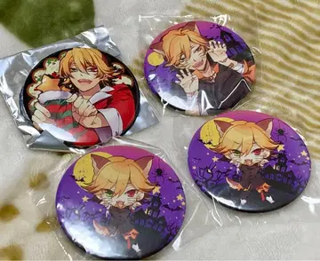 여왕벌의 왕방 홍옥 크리스마스 할로윈 캔뱃지 4개 세트