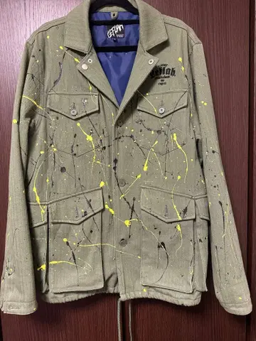 LEFLAH 스플래터 페인트 자켓 L 사이즈