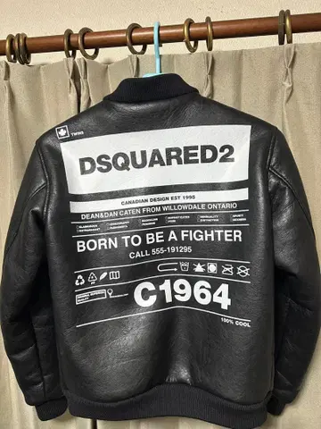 디스퀘어드2 가죽 봄버 자켓 레어템