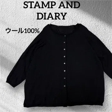 STAMP AND DIARY 와이드 2way 보트넥 가디건