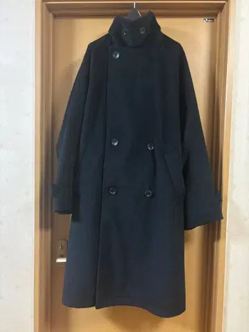 LUCY 니트 멜톤 더블 오버코트