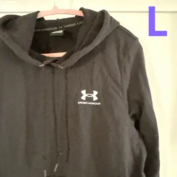 언더아머 후드티 남성용 블랙 후디 후드 부착