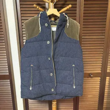 Mackintosh Philosophy 네이비 다운 베스트 후드 부착