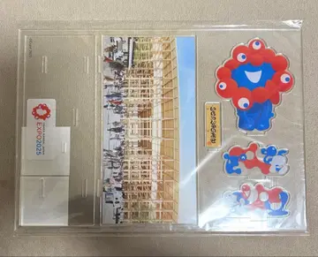 오사카 간사이 박람회 대지붕 반지 미야쿠미야쿠 아크릴 스탠드 이랏샤이