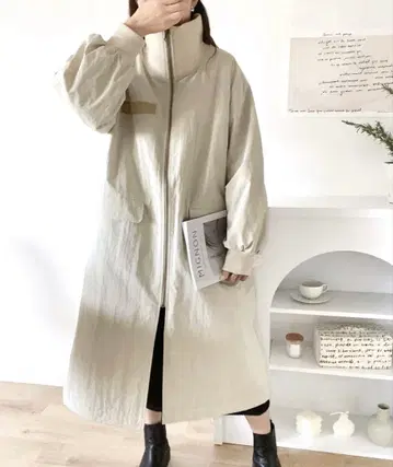 클래식 엘프 아이보리 롱 다운 자켓