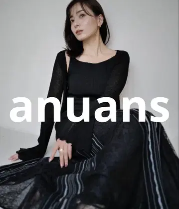 anuans 콤비 원피스 MEDIUM 블랙 여성용