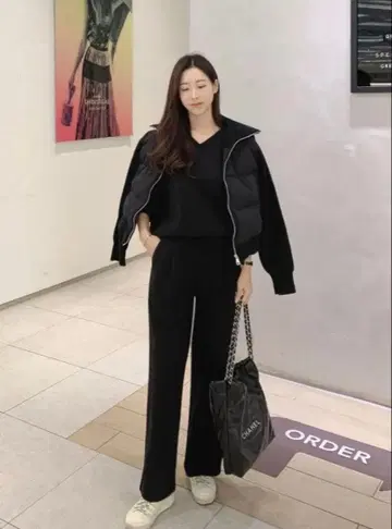 니트 도킹 다운 한국 여성용 아우터