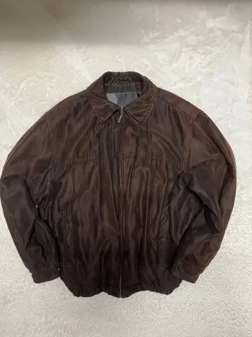 브라운 점퍼 블루종