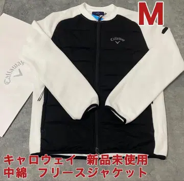 [새상품] 캘러웨이 플리스 자켓 충전솜 화이트 x 블랙 M사이즈