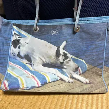 Anya Hindmarch 토트백 애니멀 개 프린트 캔버스