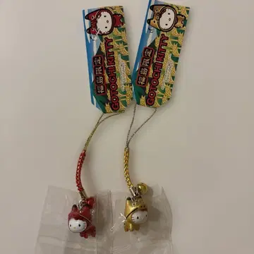 [레어] 지역 한정 키티 후쿠시마 한정 베코 (빨간색, 골드) 스트랩