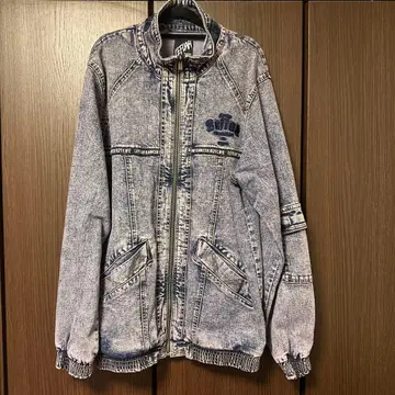 LEFLAH 데님 자켓 집업 스탠드 카라