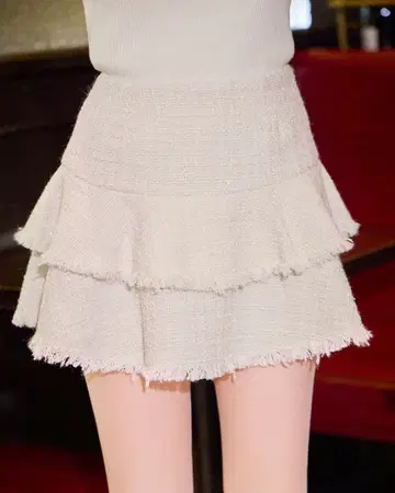 미셸 마카롱 팬시 트위드 스커트 프리 사이즈