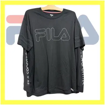 미사용품 택 포함 FILA 휠라 메쉬 T셔츠 긴팔 블랙