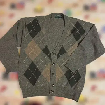 Lyle & Scott 아가일 가디건 뉴질랜드 제조