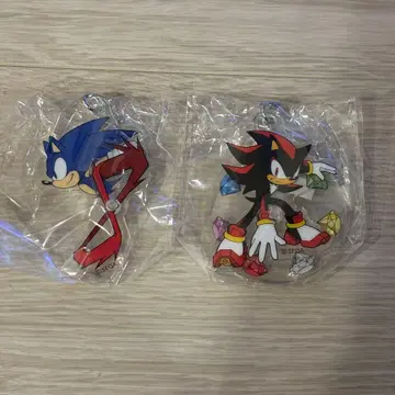소닉 빙글! 아크릴 키링 2개 세트