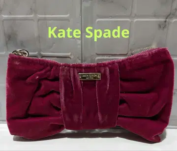 케이트 스페이드 버건디 리본 파우치