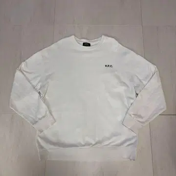 A.P.C. 화이트 트레이닝복 오버 사이즈 맨투맨