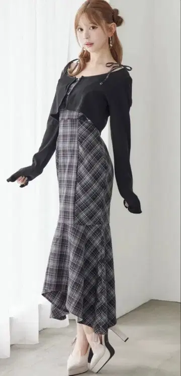 EATME 체크 무늬 원피스