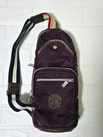 오로비안코 Orobianco 보라색 바디백 웨스트 파우치