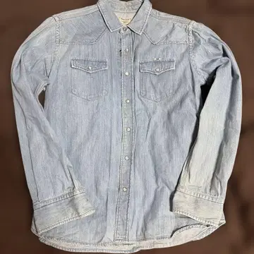 메종 키츠네 데님 셔츠 여우