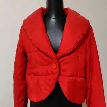 캐빈 빨간색 숏 기장 자켓/숏 기장 코트