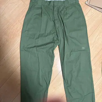 올리브 워크 팬츠 허리밴딩